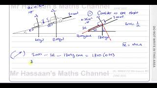 WME01/01, (Edexcel), IAL, M1, June 2023, Q7, Dynamics, Connected Particles, Inclined Planes