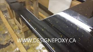 Black Gold Quartz epoxy countertop