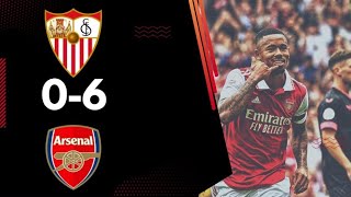 Arsenal vs Sevilla 6-0 Extended Highlights & All Goals HD