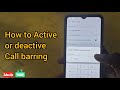 How to Active or deactive Call barring