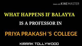 Ballaya babu reaction at priya Roshan college || #OruAdaarLoveMovie , Noorin , Priya