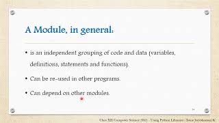 Using Python Libraries | Video Part - 2 (Class XII)