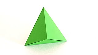 How to fold 3d Paper triangle  | Simple and easy paper craft for school projects | Paper payamid
