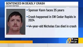 Cedar Rapids man sentenced to 25 years in fatal motorcycle crash