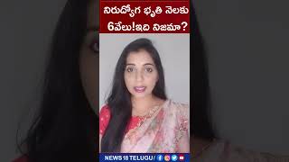 నిరుద్యోగ భృతి నెలకు 6వేలు!ఇది నిజమా? | Fake Message | #Unemployment | #Shorts | News18 Telugu