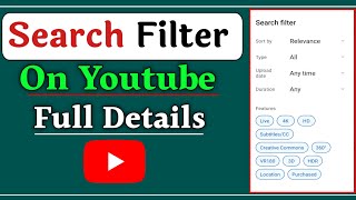 Youtube Search Filter || Youtube Search Filter Settings || Search Filter On Youtube