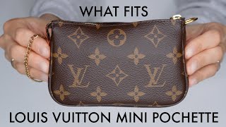 LOUIS VUITTON MINI POCHETTE WHAT FITS 💖✨ LV MINI POCHETTE