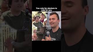 You vote for electors to vote for you #debate #charliekirk #funny