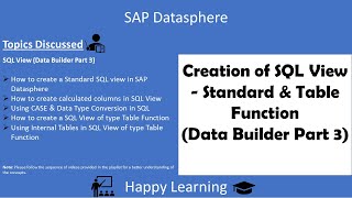05 SAP Datasphere SQL View