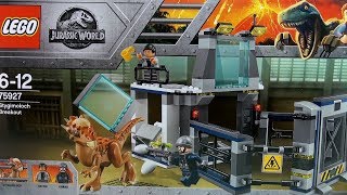 Jurassic World Lego Stygimoloch Breakout 75927 - Lego Fallen Kingdom - Dinosaur Speed Build
