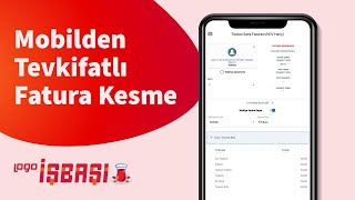 Mobilden Tevkifatlı Fatura Kesme