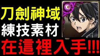 【神魔之塔】新合作『練技素材』在這裡入手！【刀劍神域】【桐人/亞絲娜】