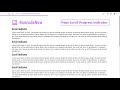 Page Scroll Progress Indicator Using HTML CSS & Javascript | Scroll Indicator in JS | RuncodeNow