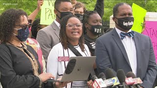Georgia lawmaker speaks on dropped charges after her arrest during voting bill protest
