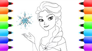 ELSA FROZEN Kids Drawings Easy: How to Draw Elsa and Olaf for Children