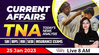 Daily Current Affairs | 25 January Current Affairs 2023 | Current Affairs For Bank & Insurance Exams