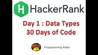 HackerRank Day 1: Data Types | Java in Hindi