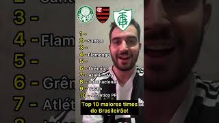 Top 10 maiores times do Brasileirão! #futebol #brasileirão #palmeiras #corinthians #flamengo