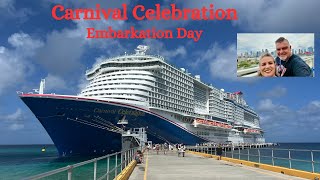 Carnival Celebration Eastern Caribbean Cruise. Embarkation Day. September 2024.