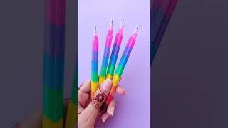 Rainbow Colour Pencils 🌈  #shorts