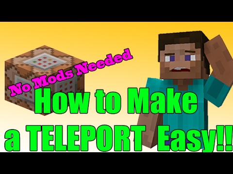 PC Minecraft 1.11.2 How to Make a TELEPORT EASY! No Mods Needed 2017 PC Minecraft 1.11.2 How to Make a TELEPORT EASY! No Mods Needed 2017