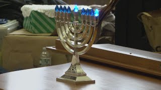 Celebrating first night of Hanukkah in Wilkes-Barre