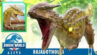 NEW UNIQUE RAJADOTHOLUS HYBRID UNLOCKED (JURASSIC WORLD ALIVE)