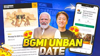 😍Finally Bgmi Unban In India | Bgmi Unban Date Confirmed | Bgmi Unban News