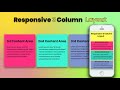 Responsive 3 Column Layout with CSS | CSS Responsive Layout