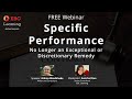 EBC Learning Webinars: Specific Performance | #EBCLearning.com #SpecificPerformance