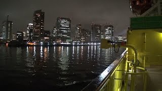 東海汽船　2015/09/09　橘丸船上から東京港竹芝桟橋入港接岸を撮ってみた