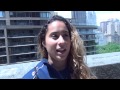 Rosemary Flores before BTS USA vs. Cuba dual in Times Square