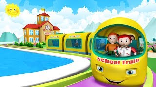 Cartoon School Train - Choo Choo Train Toy Factory Cartoon | Trains for Kids