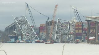 Crews race to clear wreckage after the Baltimore Francis Scott Key Bridge collapse