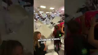 These students threw papers all over their high school 😱