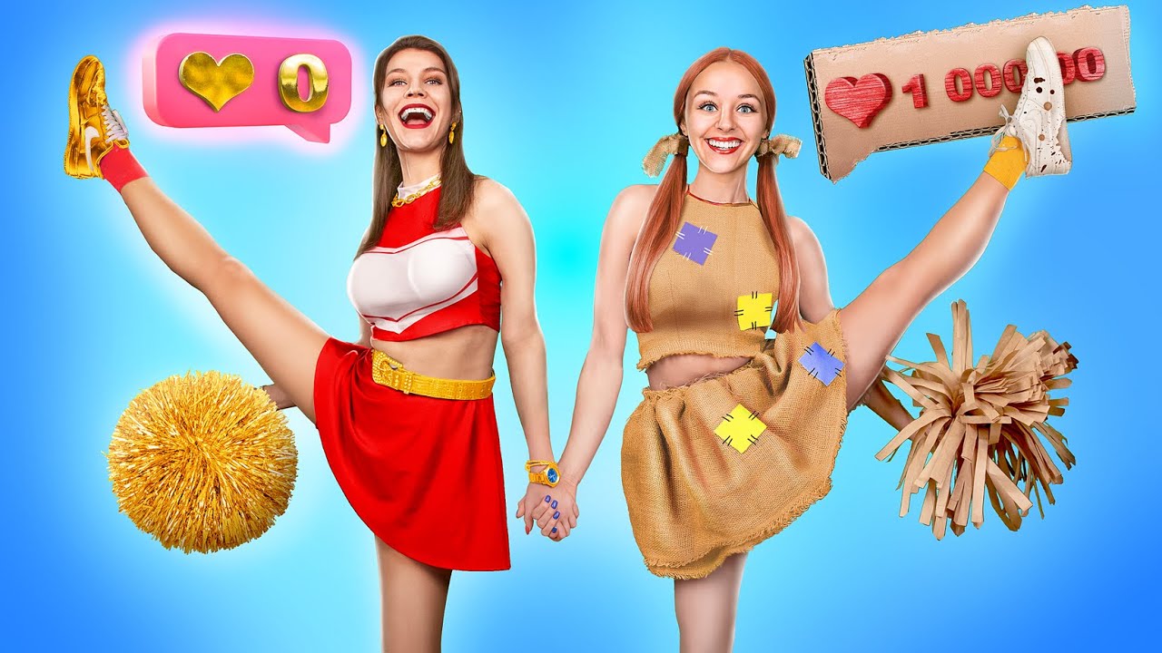 Broke Popular Cheerleader vs Rich Unpopular Cheerleader