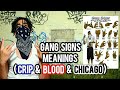 GANG SIGNS MEANINGS (CRIP & BLOOD & CHICAGO)
