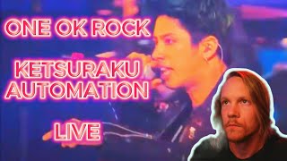 EPIC SOUND!! ONE OK ROCK - KETSURAKU AUTOMATION LIVE (Singer Reacts)