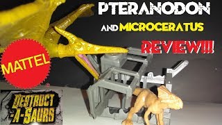 Mattel Destruct-a-saurs Pteranodon/Microceratus 2 pack Review!!! Jurassic World!!!