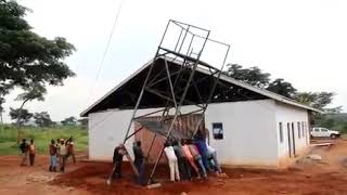 Erecting a Water Tank Tower in Uganda