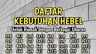 Kebutuhan Hebel untuk Rumah