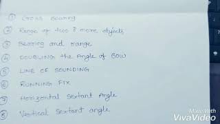 Types of position fixing Techniques (TERRISTIAL)