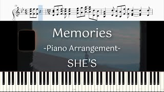 Memories - SHE'S (ピアノアレンジ / 楽譜)