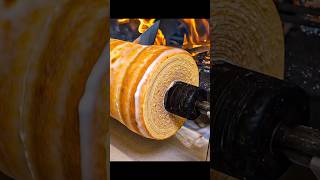 Amazing! 23-Layered Roll Cake, Baumkuchen #shorts