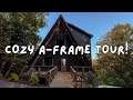 🌲Cozy A-Frame Airbnb Tour! 🤎 A-Frame Cabin, Slow Living, Cozy Cabin Stay, Cabin Tour