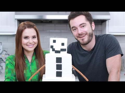MINECRAFT SHORN SNOW GOLEM CAKE ft CaptainSparklez! - NERDY NUMMIES MINECRAFT SHORN SNOW GOLEM CAKE ft CaptainSparklez! - NERDY NUMMIES