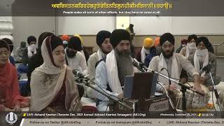 072 Bhai Manjit Singh Jee Brampton Wednesday Evening Toronto Dec 2021 Annual Akhand Keertan Smaagam