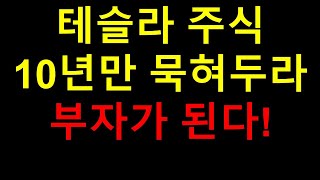 테슬라주식 10년만 묵혀두라! 경제독립할수 있다!