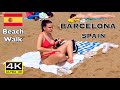 4K Beach Walk - Barcelona Spain - Sant Miguel Beach