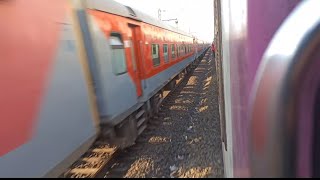 WAP7 lead King of WR crossing Local || INDIAN RAILWAYS ||